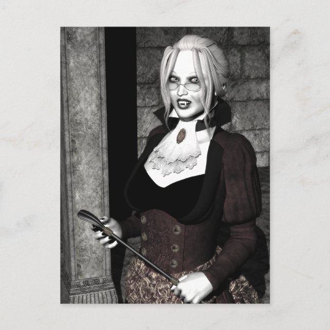 Macabre Mistress Gothic Vampire Postcard (Front)