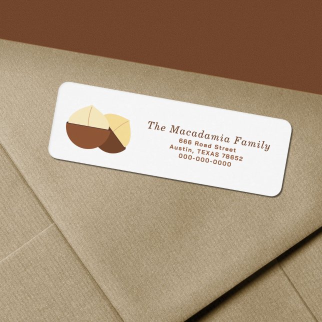 Macadamia Nuts Return Address Label (Macadamia Nuts Return Address Label)