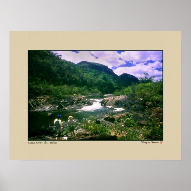 Macal River Falls - Black Rock - Belise Poster (Front)