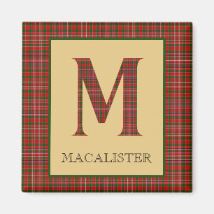 MacAlister Tartan Monogram M  Magnet