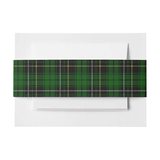 MacAlpine Scottish Tartan Belly Band Invitation Belly Band (Front Example)