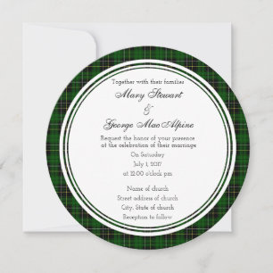 MacAlpine Scottish Wedding Round Invitation