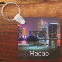 Macao Casino Skyline Panorama China Nighttime