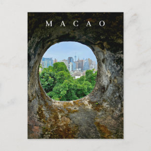Macao framed view postcard