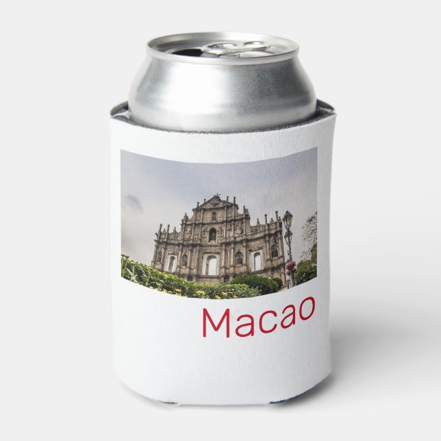 Macao Ruin of St. Paul's Church China Souvenir Can Cooler (Can Front)