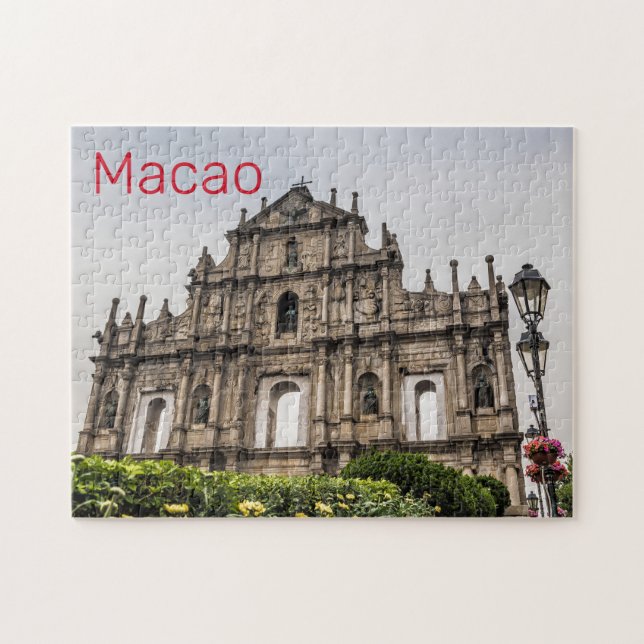 Macao Ruin of St. Paul's Church China Souvenir Jigsaw Puzzle (Horizontal)