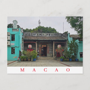 Macao Taipa temple view postcard