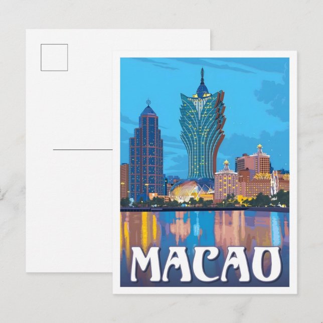 Macao Vintage Travel  Postcard (Front/Back)