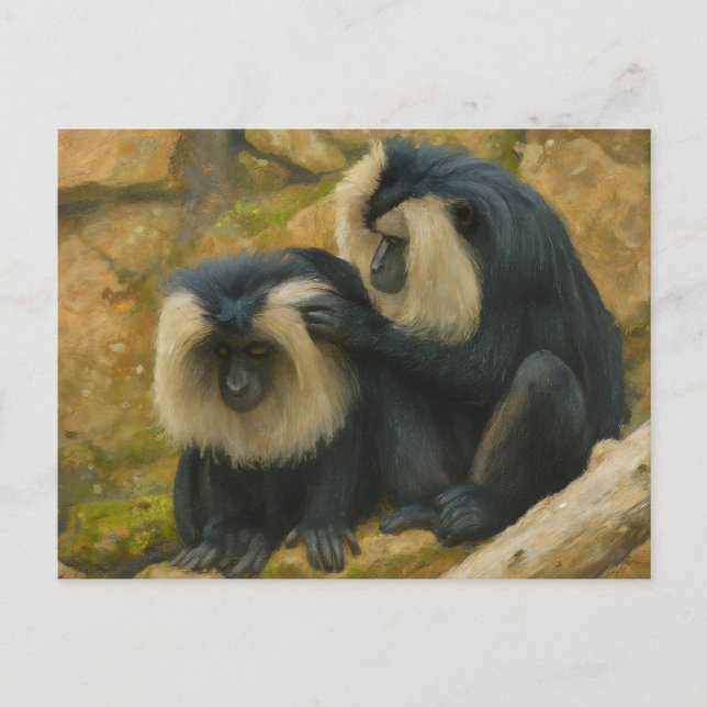 Macaque Bond – Grooming Ritual Postcard (Front)