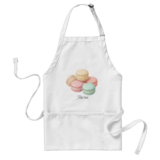 Macaron Apron – Sweet French Dessert Kitchen Apron (Front)