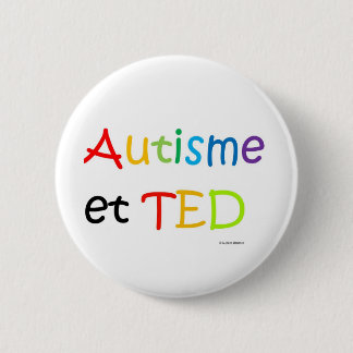 Macaron Autisme TED arc-en-ciel 6 Cm Round Badge