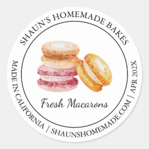 Macaron Baking Modern label