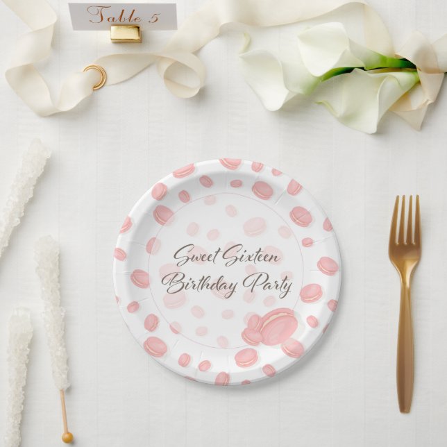 Macaron Birthday party  Paper Plate (Wedding)