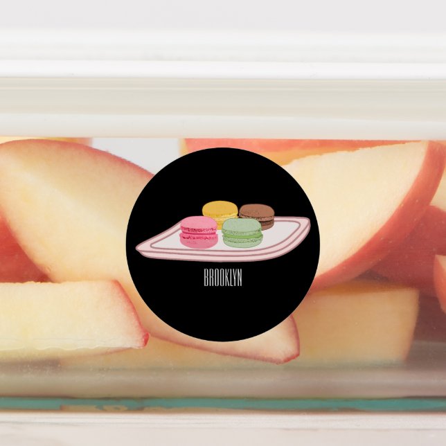 Macaron cartoon illustration  (Affixed)