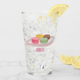 Macaron cartoon illustration  glass