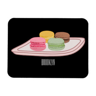 Macaron cartoon illustration  magnet