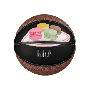 Macaron cartoon illustration mini basketball