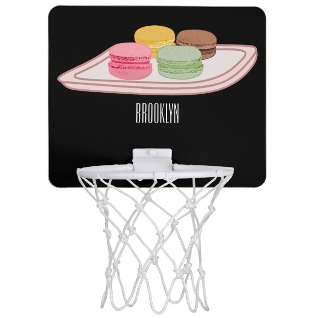 Macaron cartoon illustration  mini basketball hoop (Front)