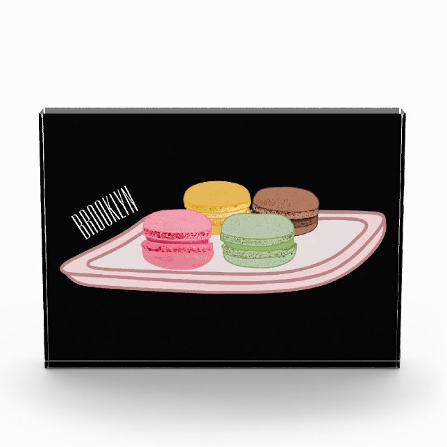 Macaron cartoon illustration  photo block (Front)