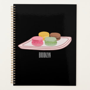 Macaron cartoon illustration  planner
