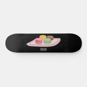 Macaron cartoon illustration skateboard