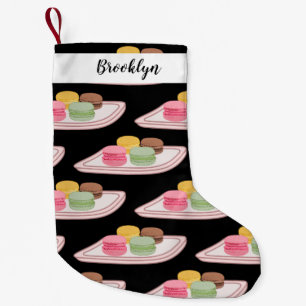 Macaron cartoon illustration small christmas stocking