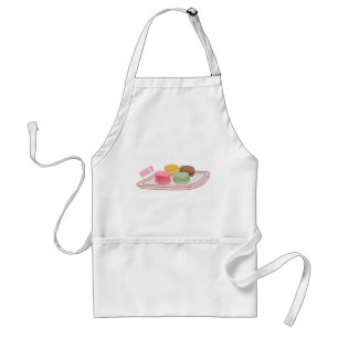 Macaron cartoon illustration  standard apron