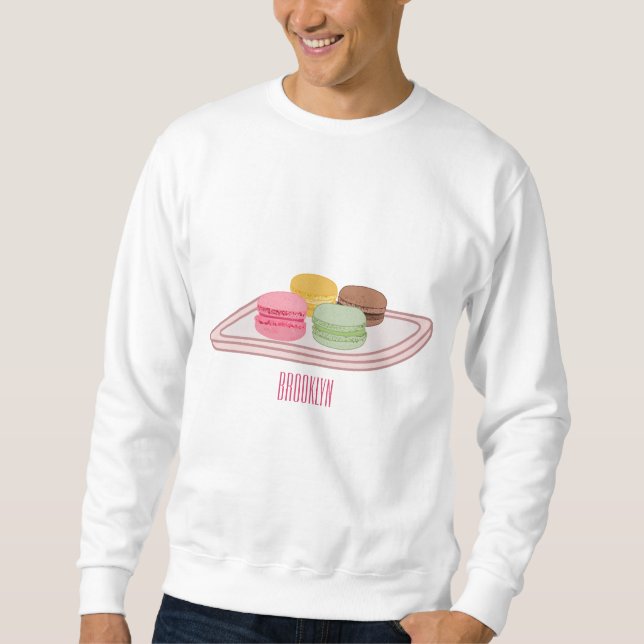 Macaron cartoon illustration  sweatshirt (Front)