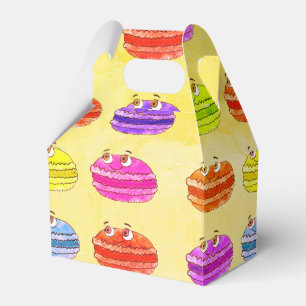 Macaron Cartoon Pattern Painting Favour Box