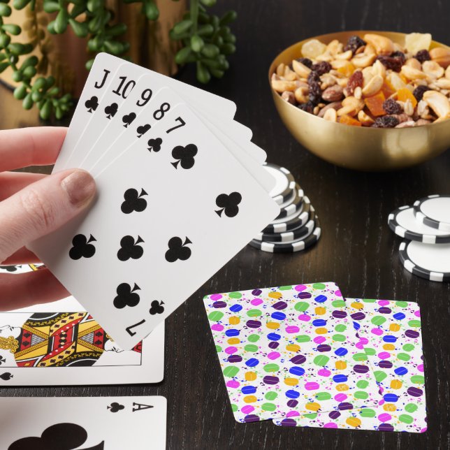 Macaron Confetti Playing Cards (In Situ)