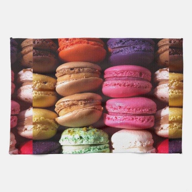 macaron cookies tea towel (Horizontal)