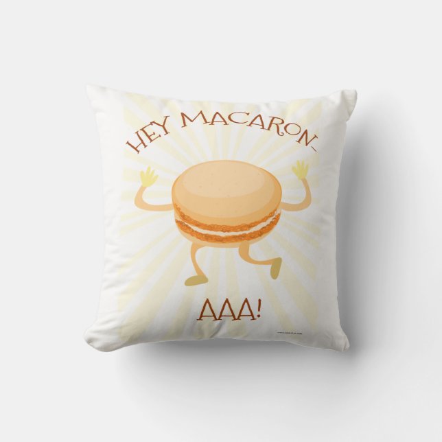 Macaron Dance Cookie Cute Cartoon Slogan  Cushion (Front)