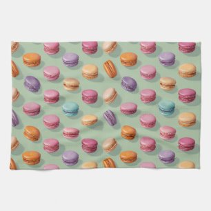 "Macaron Daydream: A Sweet Delight" Tea Towel