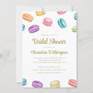 Macaron French Bridal Shower Invitation