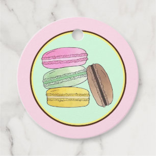 Macaron French Pastry Cookies Macarons Patisserie Favour Tags