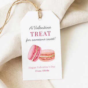 Macaron Happy Valentine's Day Sweet Treat Favors  Gift Tags