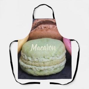 Macaron pastries for sweet tooth gift apron