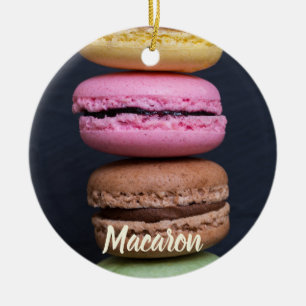 Macaron pastries for sweet tooth gift luggage tag ceramic tree decoration