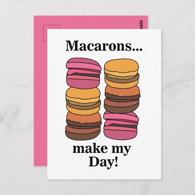 Macaron Pastry Sweet Postcard (Front/Back)