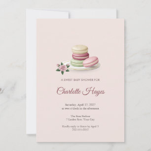 Macaron Stack Baby Shower Invitation
