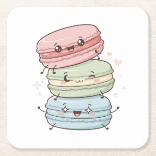Macaron Sweets Kawaii Coasters
