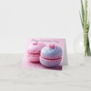 Macaron with Hearts Valentine's Greeting Card