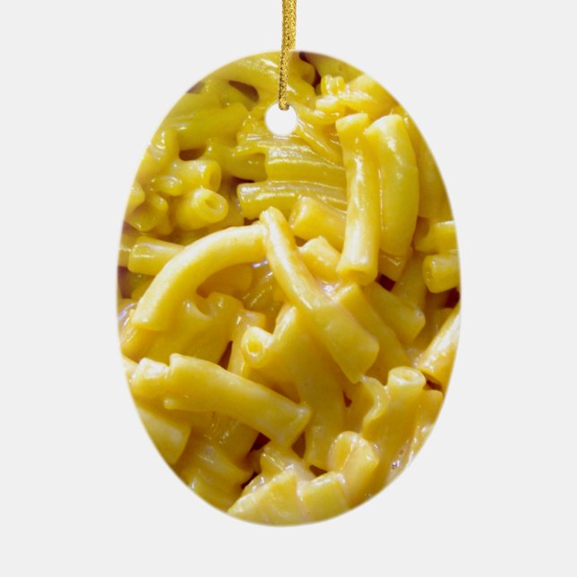 Macaroni And Cheese Ceramic Tree Decoration (Front)