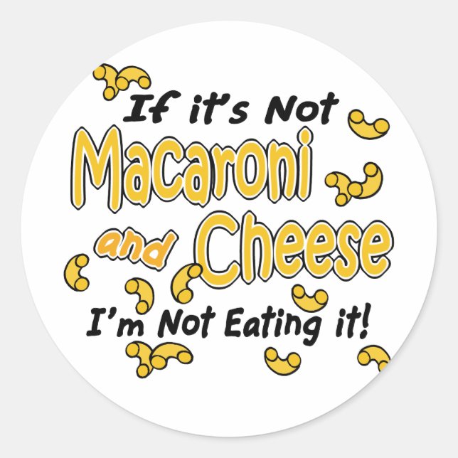 Macaroni and Cheese Classic Round Sticker (Front)