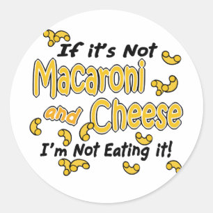 Macaroni and Cheese Classic Round Sticker