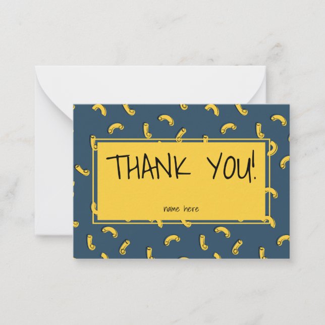 Macaroni and Cheese Flat Note Card (Front)