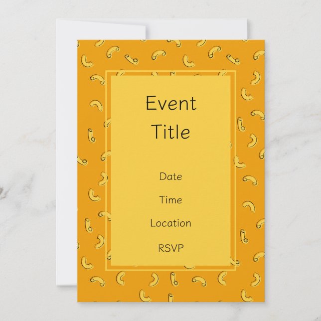 Macaroni and Cheese Invitation (Front)