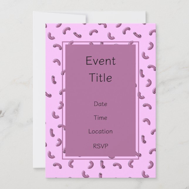 Macaroni and Cheese Invitation (Front)