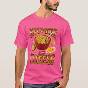 Macaroni and Cheese Lovers Retro Bootleg Rap Aesth T-Shirt