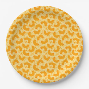 Macaroni and Cheese Pattern Paper Plate